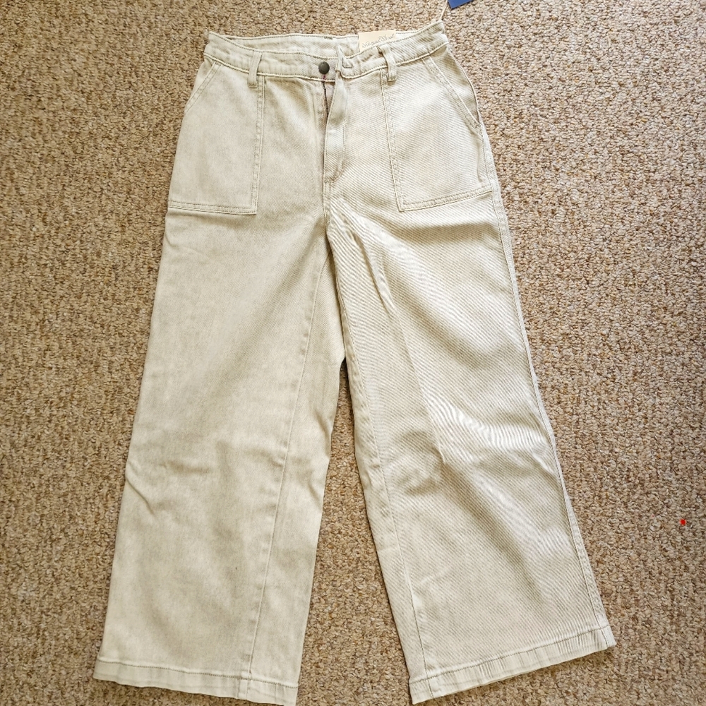 High rise wide leg jeans